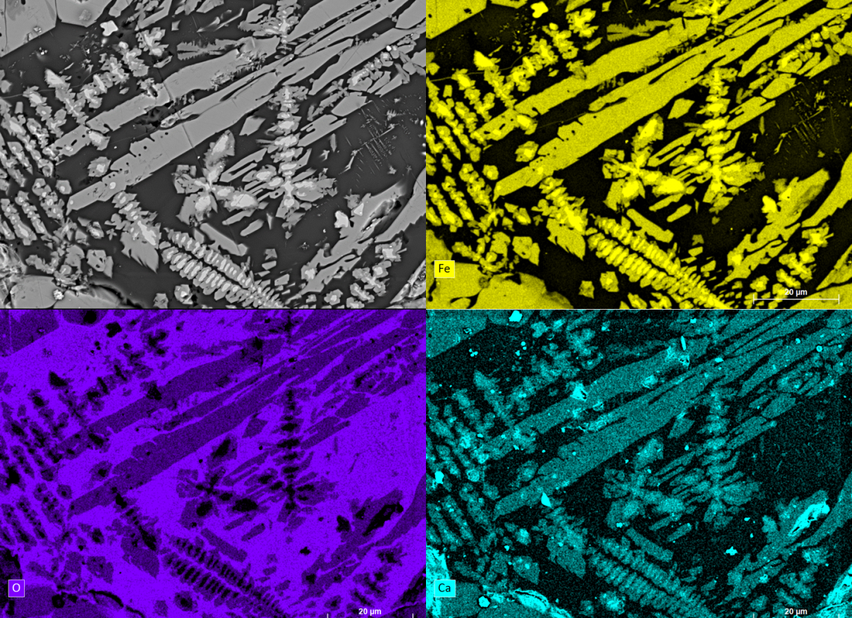 Cartographie 1h Flatquad 5kV sur un laitier